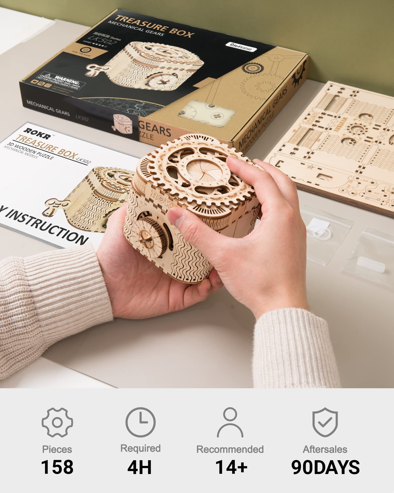 ROKR decorative treasure box design displayed on desk or shelf.