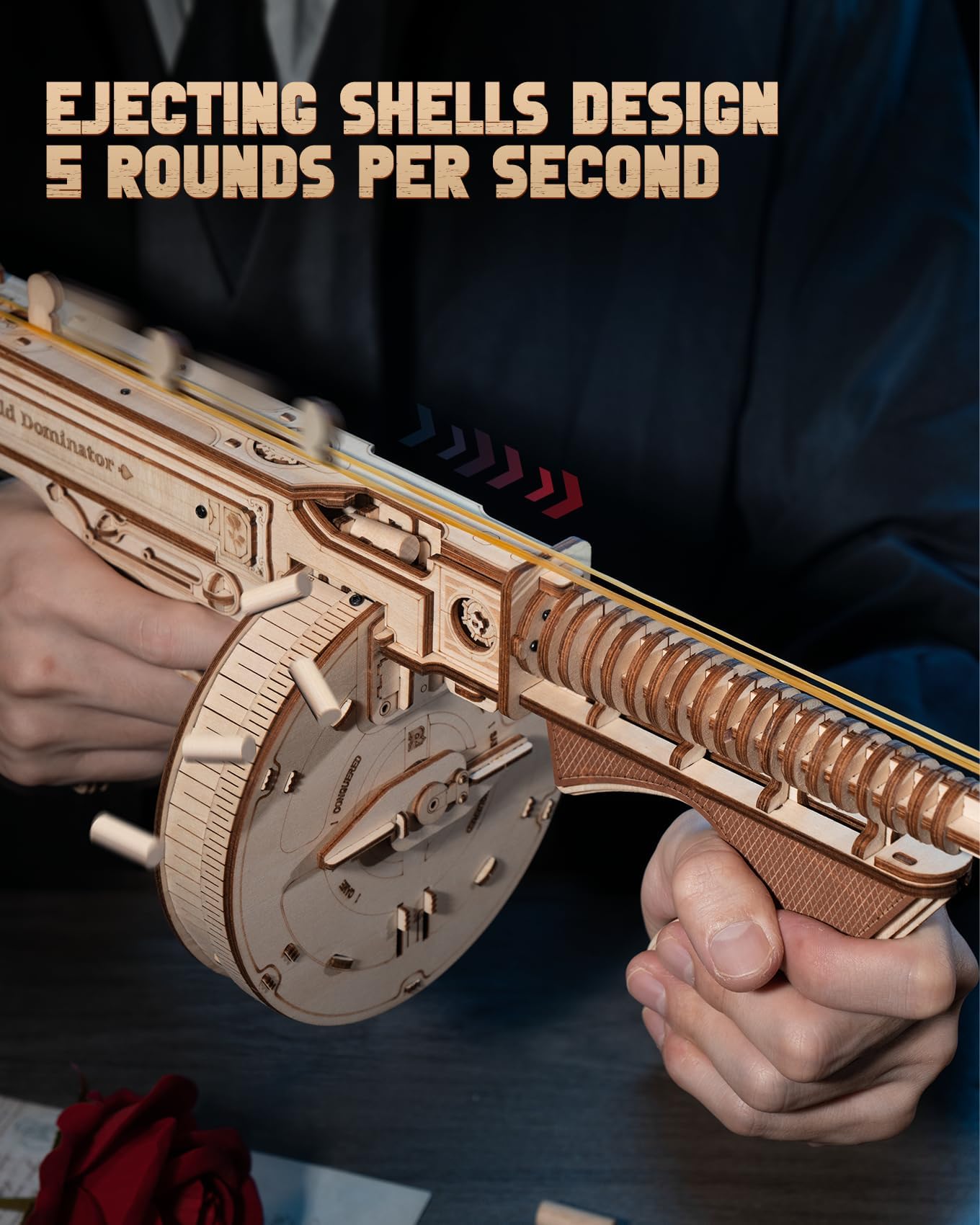 ROKR adult 3D puzzle showing detailed parts for a rewarding build