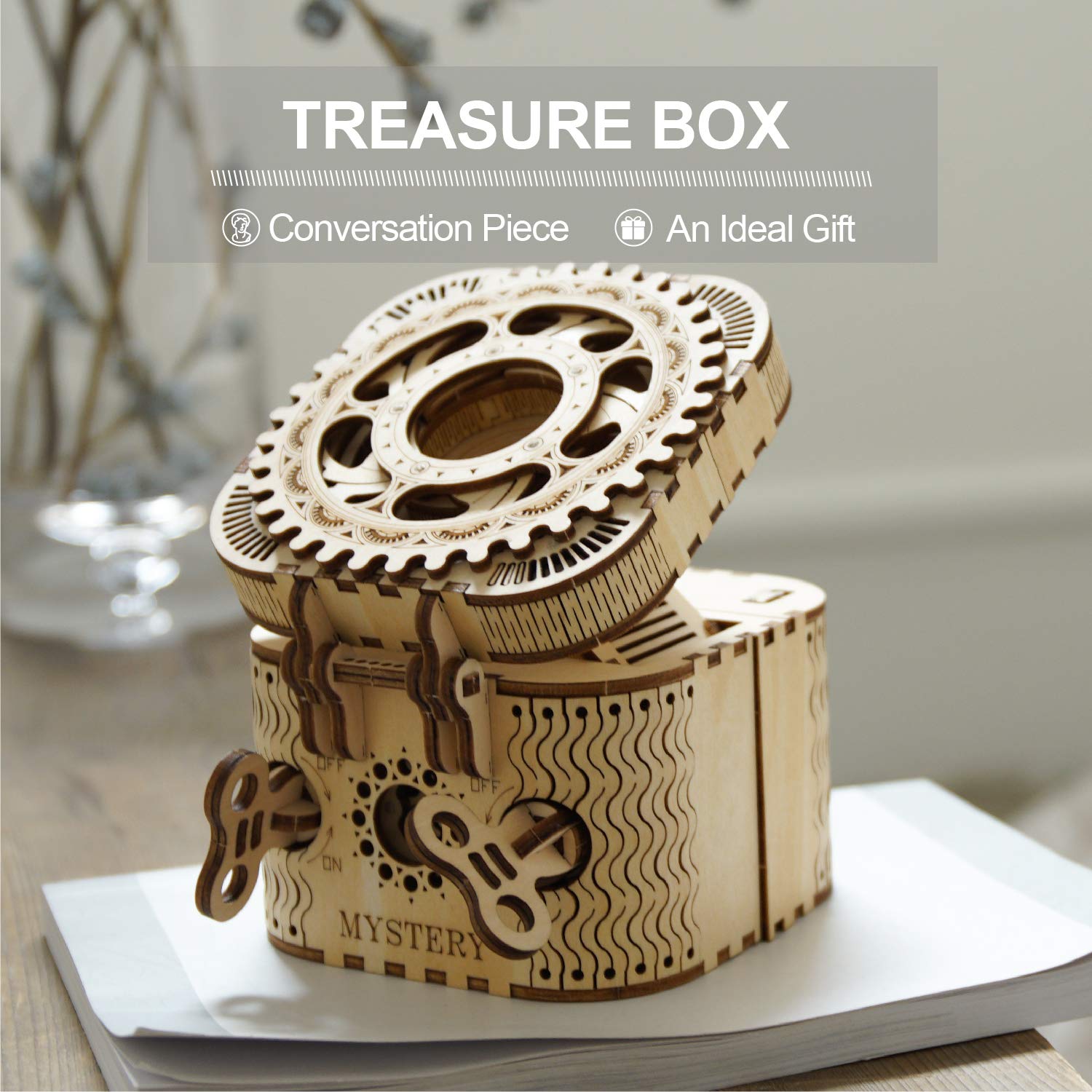 ROKR 3D puzzle box assembly steps guide you toward a rewarding unlock