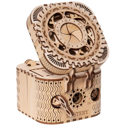 ROKR 3D puzzle box laser-cut parts ready for assembly and exploration