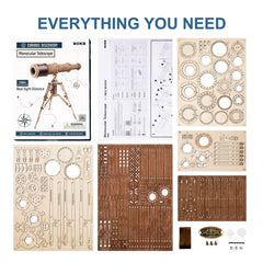 ROKR detailed package content highlights 314 wooden parts and a helpful guide