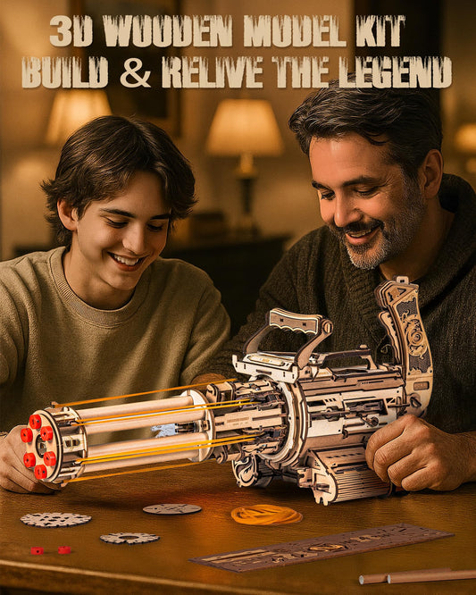 ROKR 3D puzzle dual-trigger action simulates authentic firing mechanics