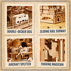 ROKR 3D puzzle London Eye rotation view shows marble lifting action.