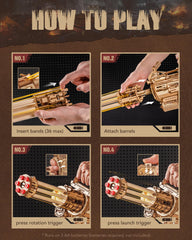 ROKR 3D puzzle motorized operation powered by batteries for steady rotation