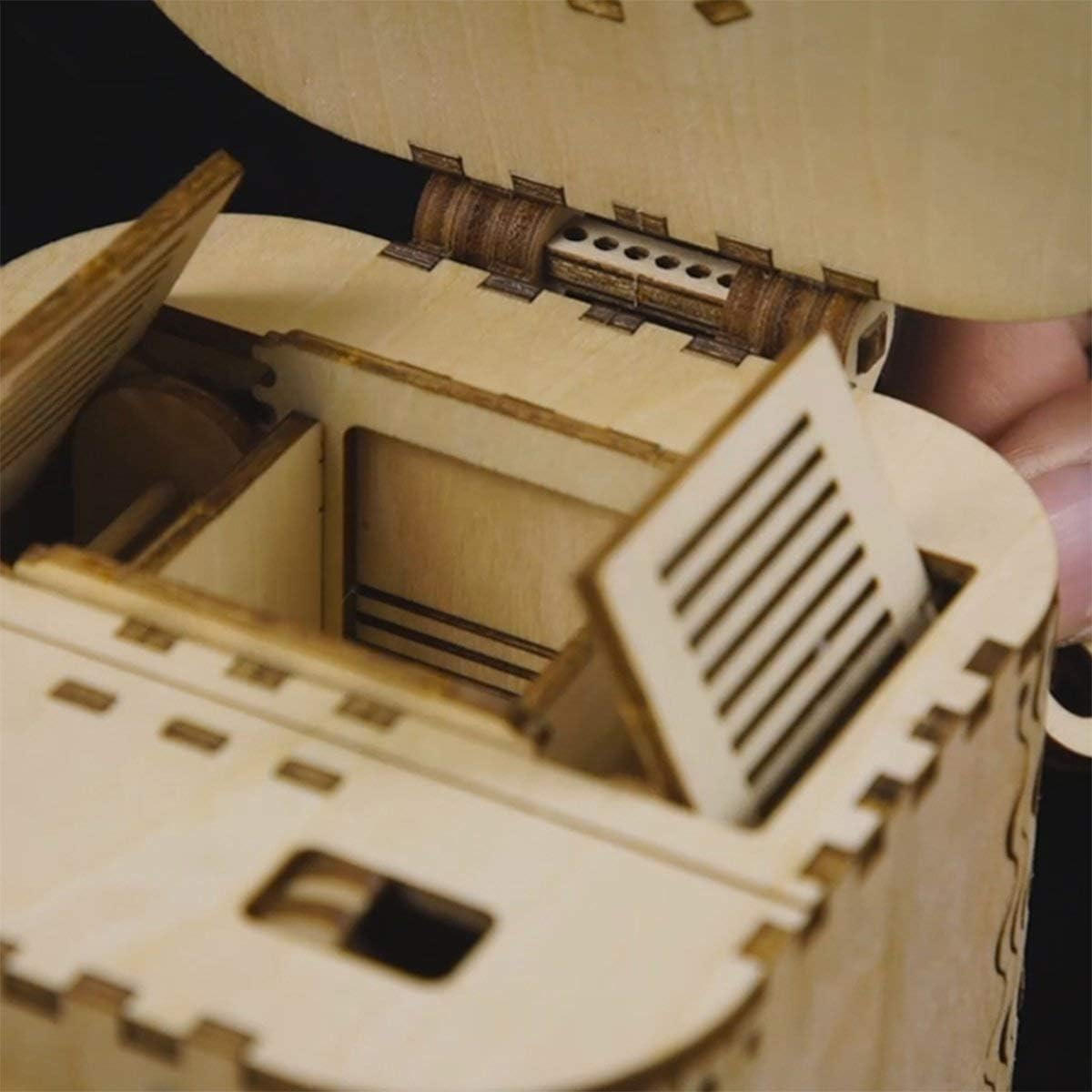 ROKR interior tray holds secrets or a small keepsake.