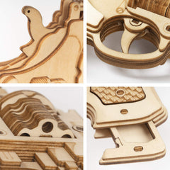 ROKR 3D revolver toy detail encourages calm focus during play sessions.