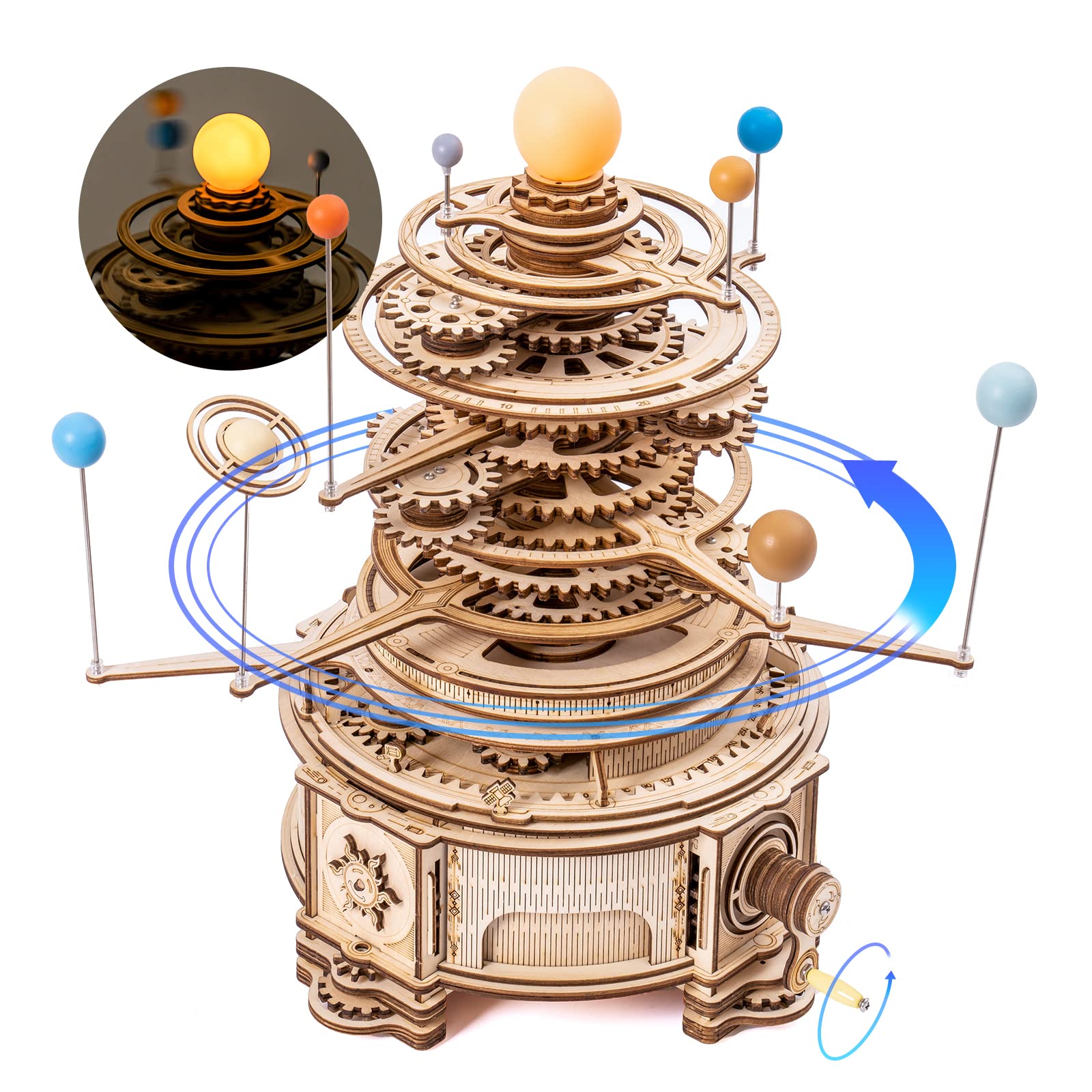 ROKR huge orrery sun glow demonstrates solar system relations and adds warmth