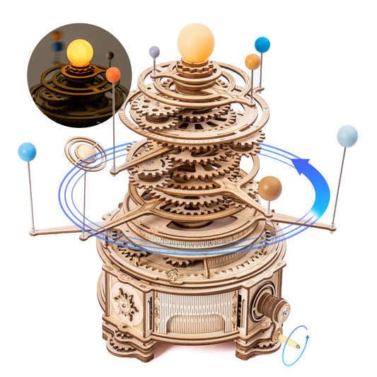 ROKR huge orrery sun glow demonstrates solar system relations and adds warmth