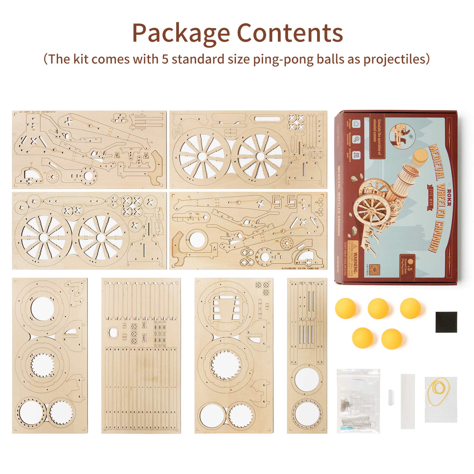 ROKR building kit includes manual and parts for a smooth start.