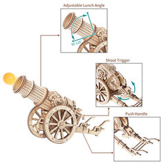 ROKR catapult launch angle adjustment demonstrates trajectory ideas during play.