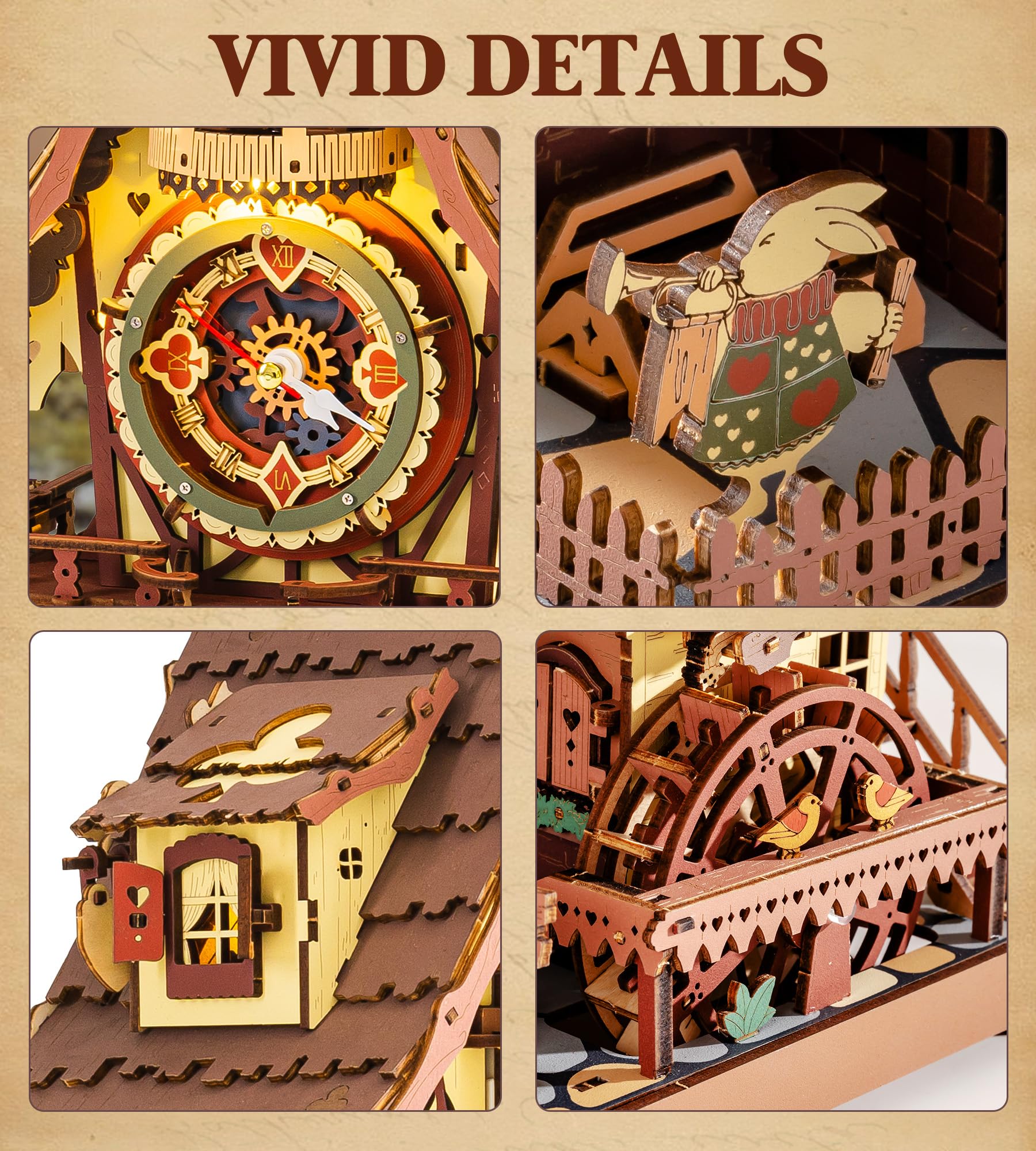 ROKR Cuckoo Clock silhouette in a room enhances decor and curiosity