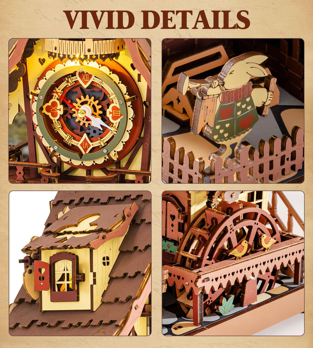ROKR Cuckoo Clock silhouette in a room enhances decor and curiosity