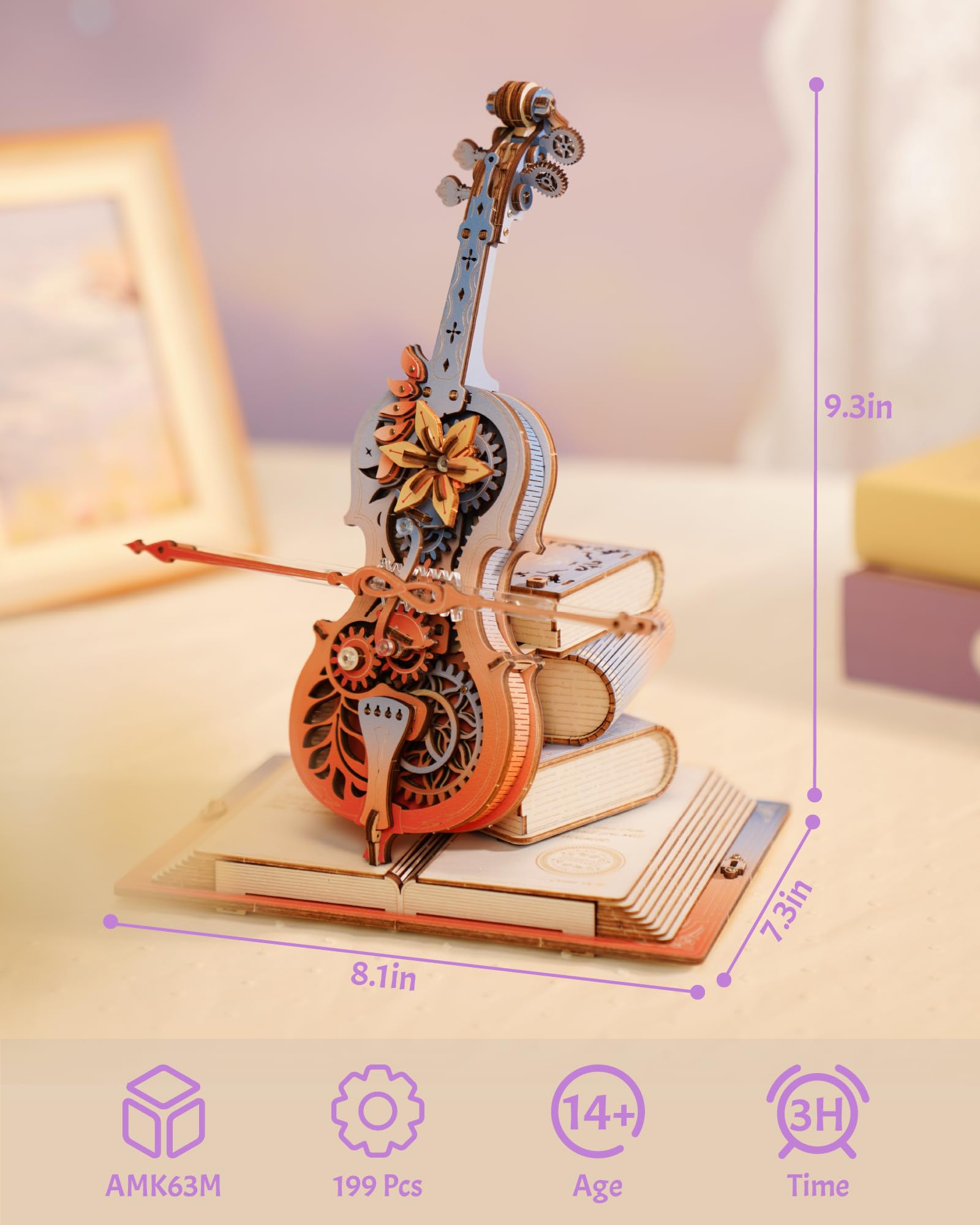 ROKR desk music box creates a cozy, musical workspace centerpiece