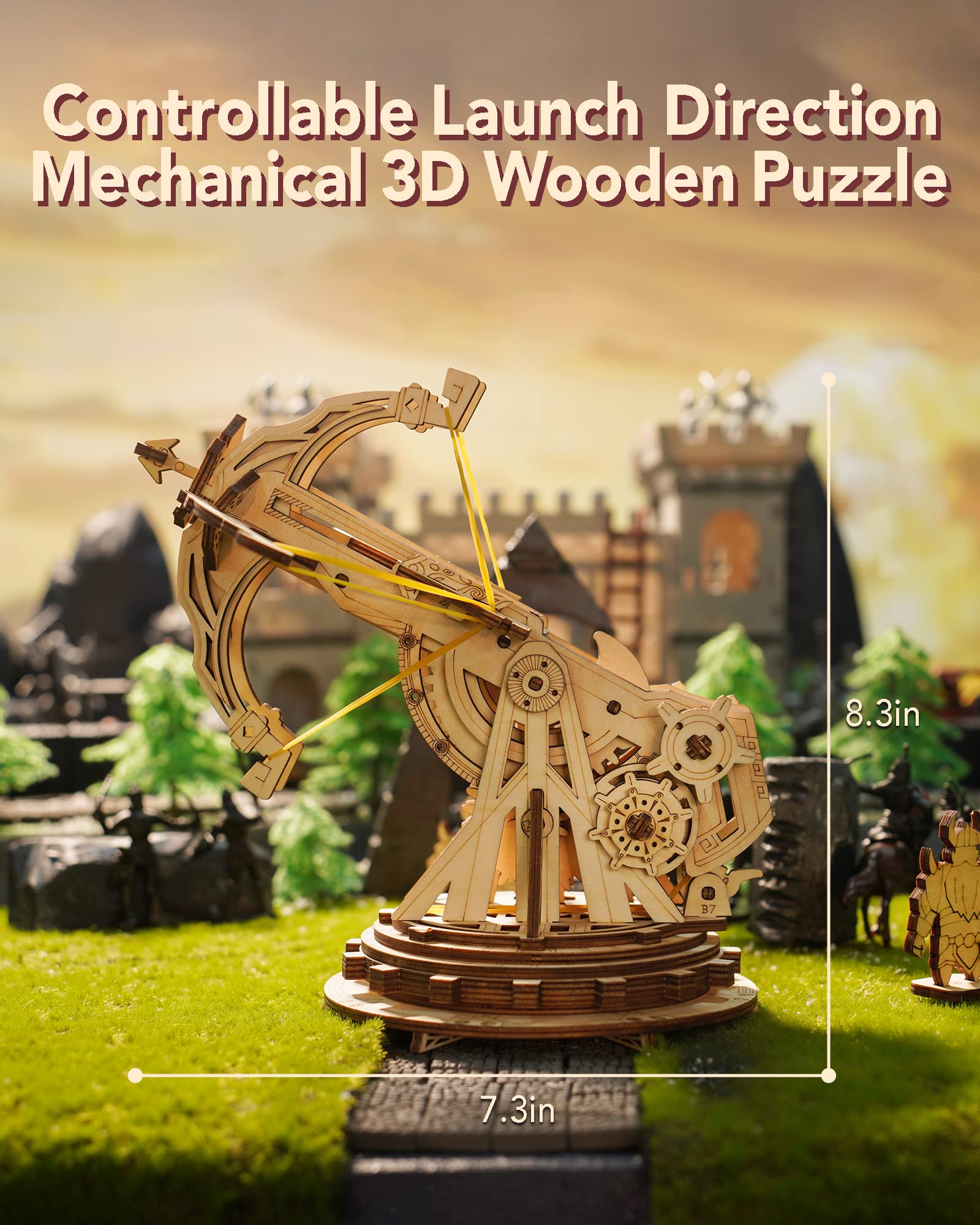 ROKR catapult kit wheels enable smooth movement for tabletop experiments.