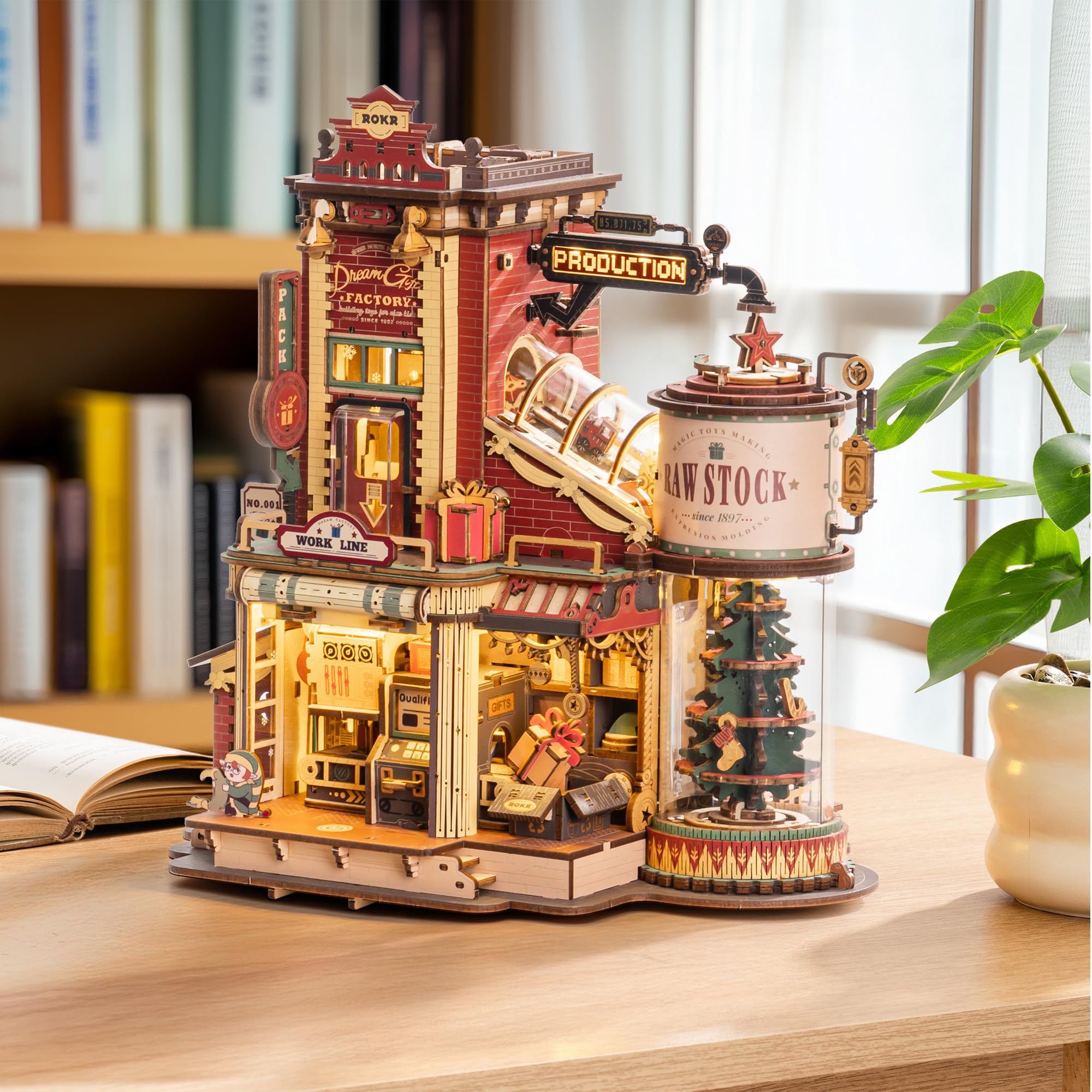 ROKR Dream Gift Factory packaging glow creates a festive atmosphere.