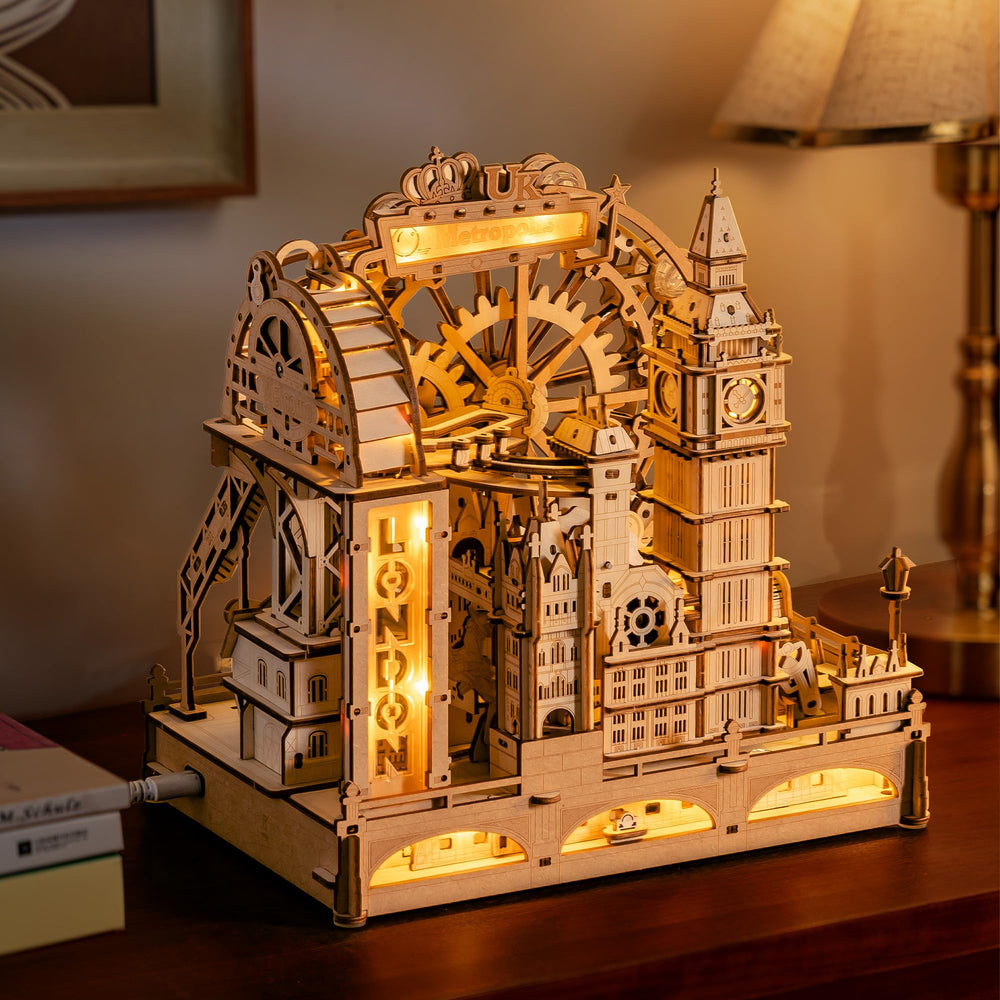 Finished ROKR Marble Travel London model serves as elegant desk art