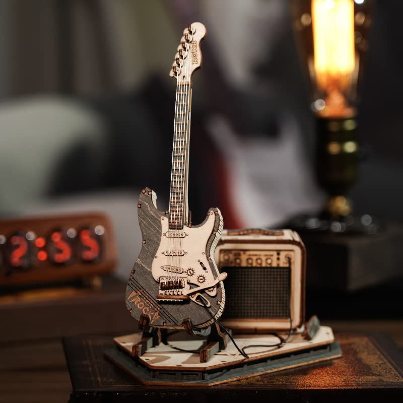 ROKR finished electric guitar model playable as a desk display.