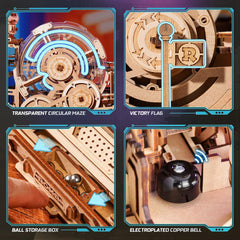 ROKR Gear Ball Challenge marble navigates via precise controls for tactile play.