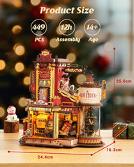 ROKR Gift Factory puzzle kit includes tools and spare parts for assembly.