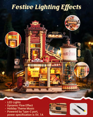ROKR Gift Factory puzzle front-start button for simple operation.