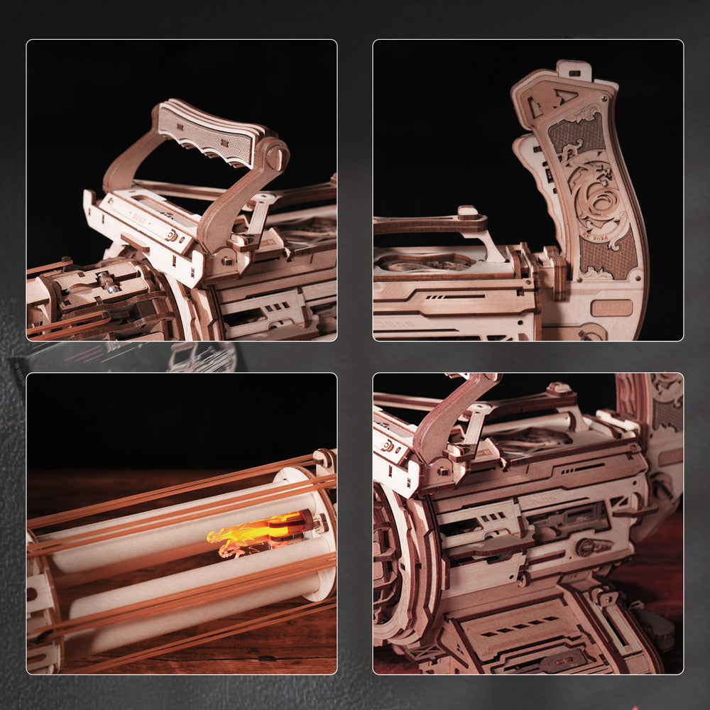 ROKR Gun 3D Puzzle no-glue laser-cut assembly for precise construction