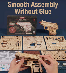 ROKR laser-cut plywood pieces ensure precise fit for easy assembly.