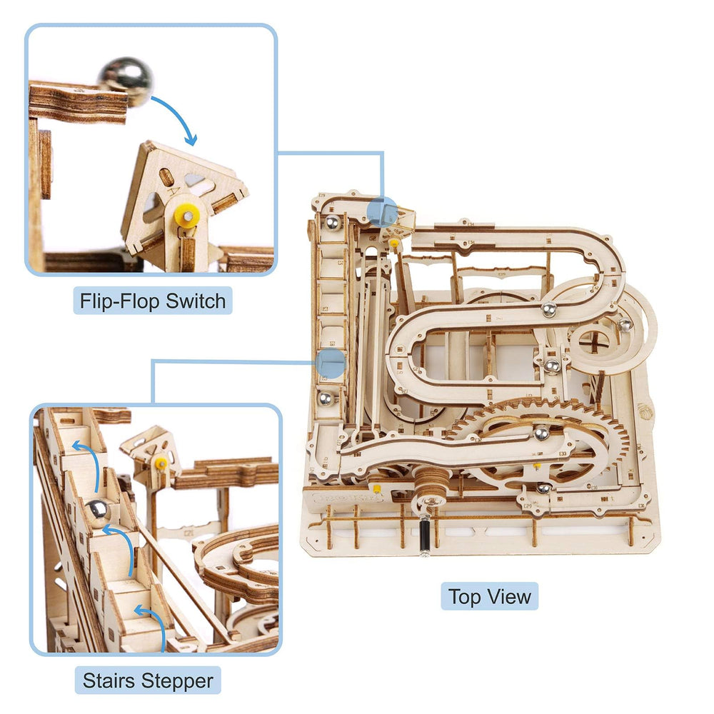 ROKR laser-cut plywood pieces enable glue-free assembly