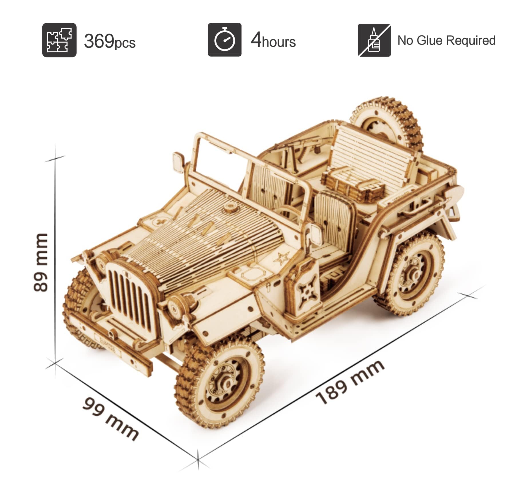 ROKR laser-cut plywood puzzle delivers durable parts and clean joins