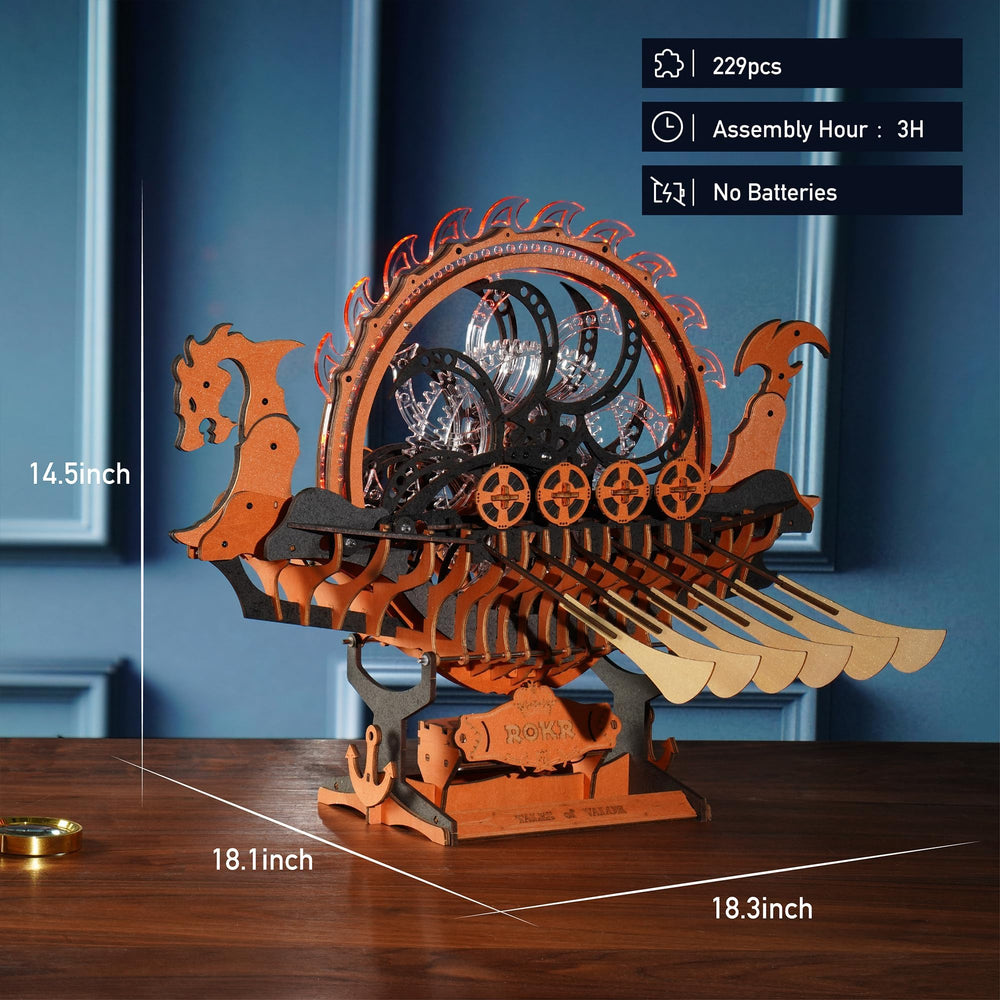 ROKR laser-cut precision parts ensure smooth, accurate assembly.