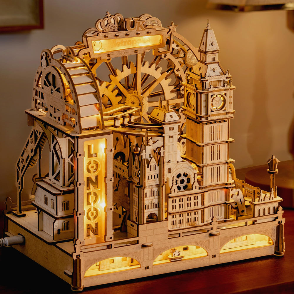 ROKR London 3D puzzle assembly showcasing iconic skyline for tabletop display and brain-teasing fun