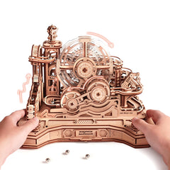 ROKR marble game play: challenge friends with your self-made marble run.