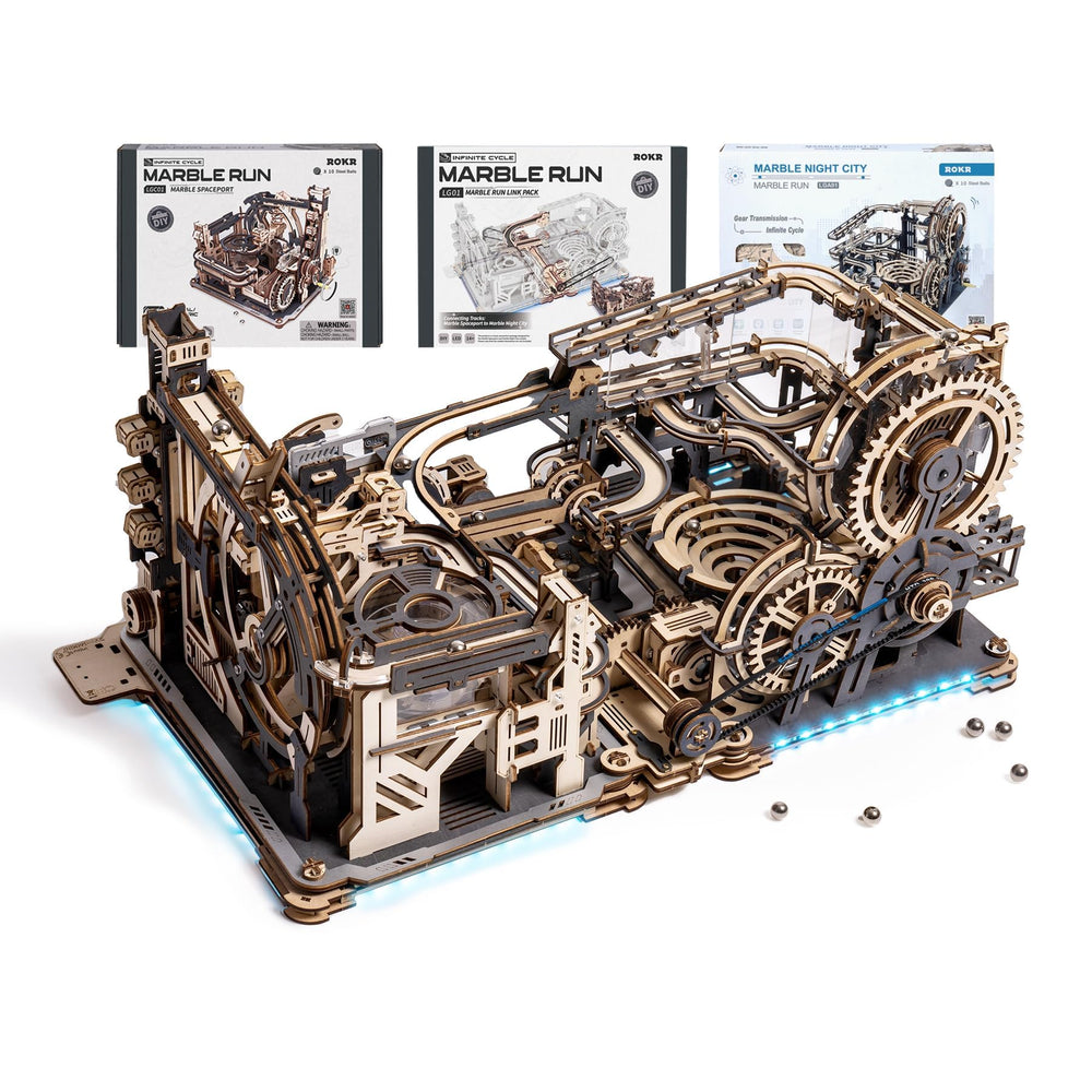 ROKR Marble Spaceport LGC01 with glow lights enhances desk decor and focus