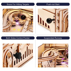 ROKR pinball machine lighting and sound enhance the setup experience