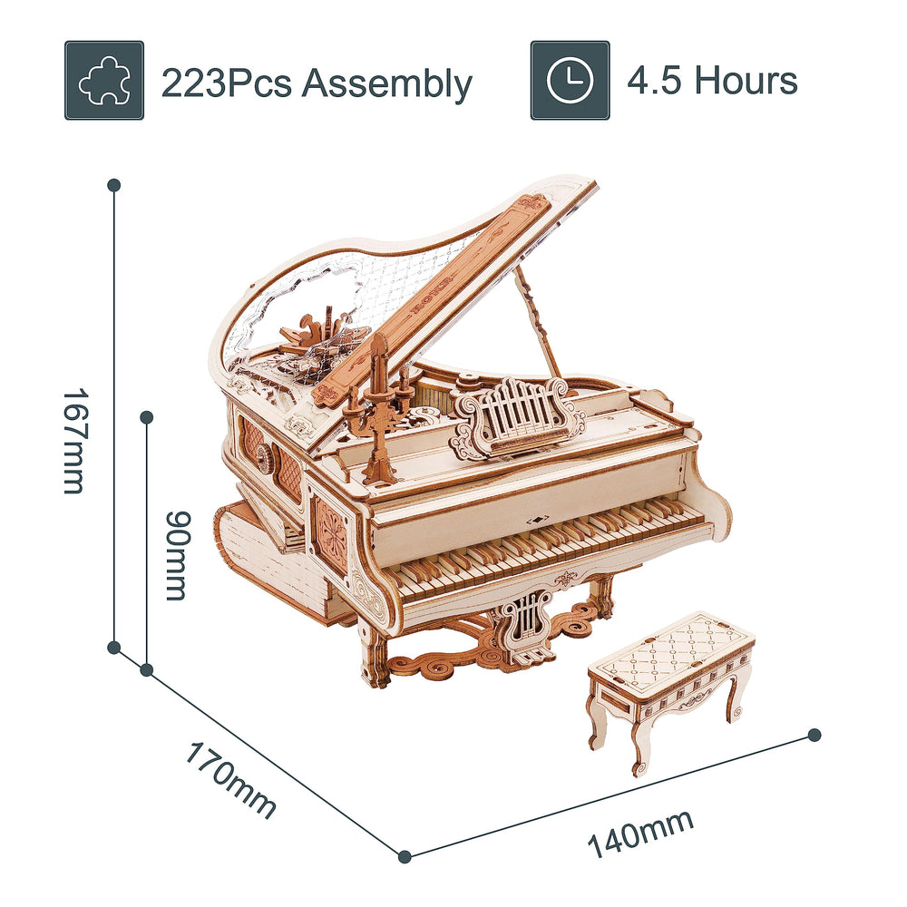 ROKR piano model capable of playing the canon melody when assembled