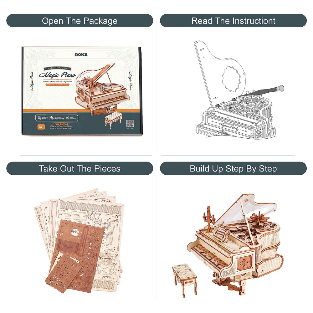 ROKR 223-piece kit uses no glue via precise mortise and tenon joints