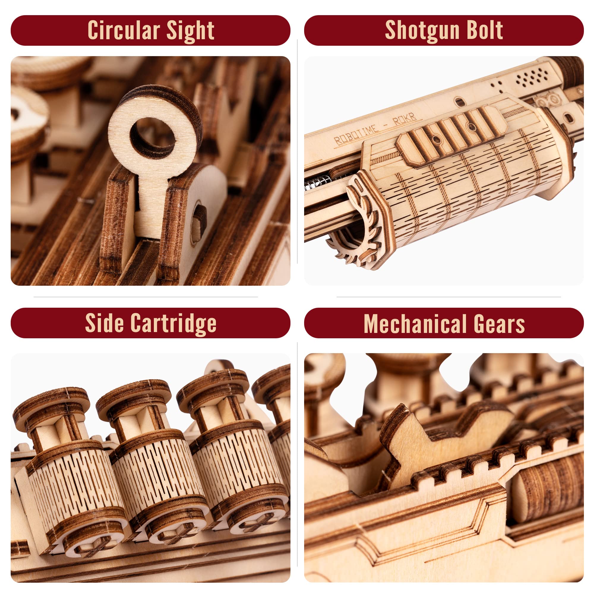 ROKR plywood parts included with spare pieces for easy repairs