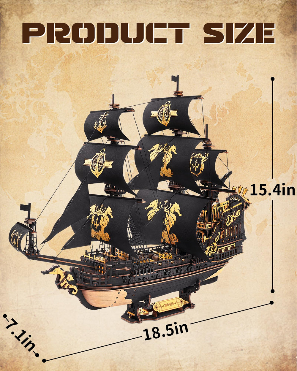 ROKR Seahorse Barque color details enhance retro elegance and depth