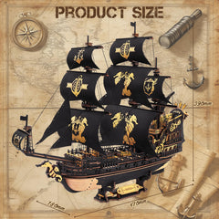 ROKR Seahorse Barque wooden pieces spread, tactile crafting