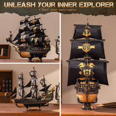 ROKR Seahorse Barque rotating rudder close-up for interactive display