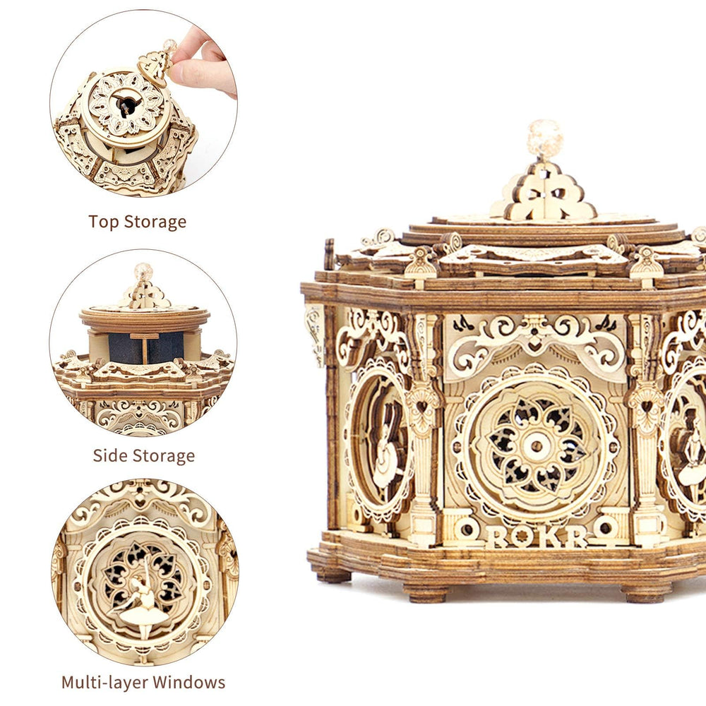 ROKR Secret Garden rotating inner layers during music playback create captivating motion.