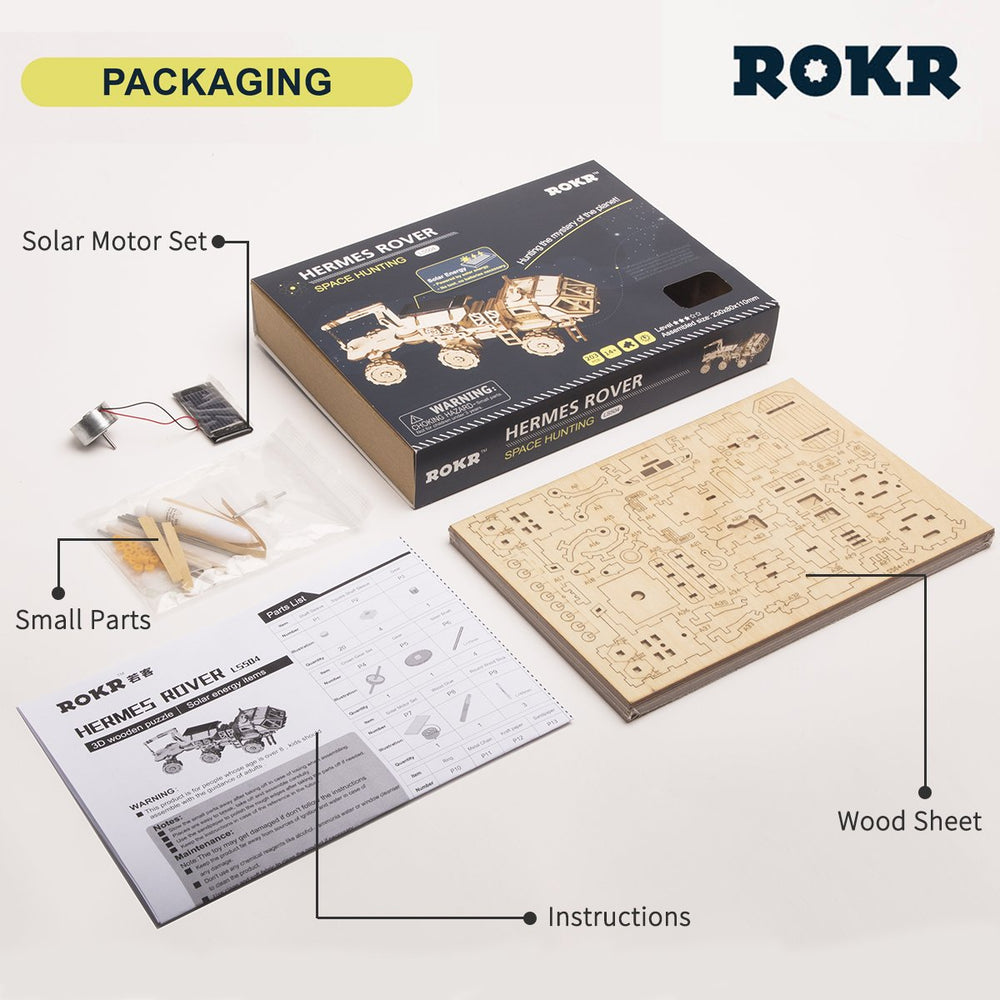 ROKR Solar motor set and parts illustrate engineering components for curious minds.