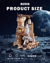 ROKR Space Shuttle launch sequence activates with engaging LED lights and motion.