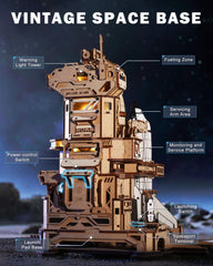 ROKR Space Shuttle LED lighting enhances desk display with cinematic glow.