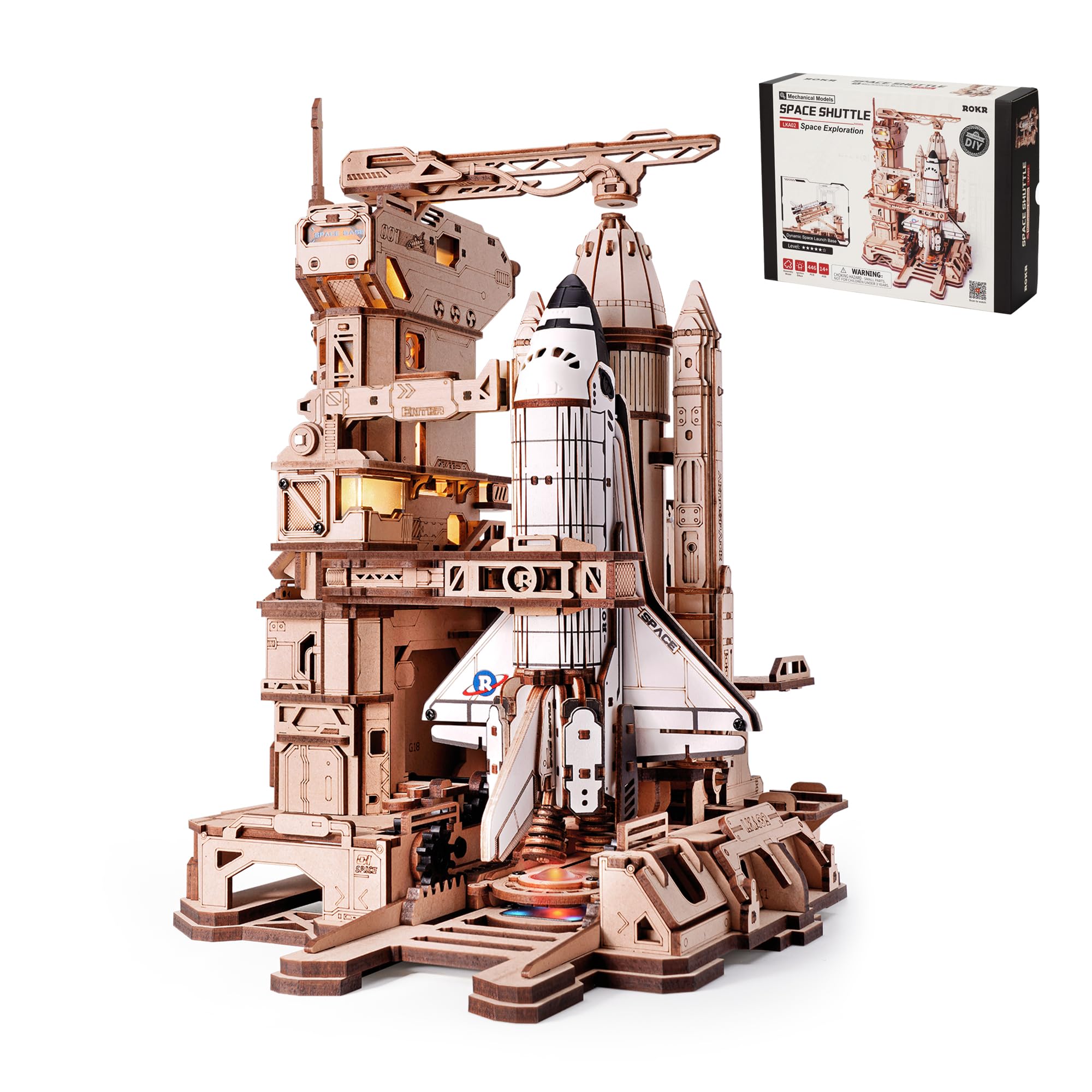 ROKR Space Shuttle base with dynamic launch display and lift