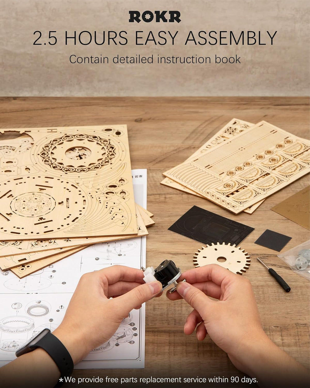 ROKR step-by-step-manual guides newcomers through the assembly clearly