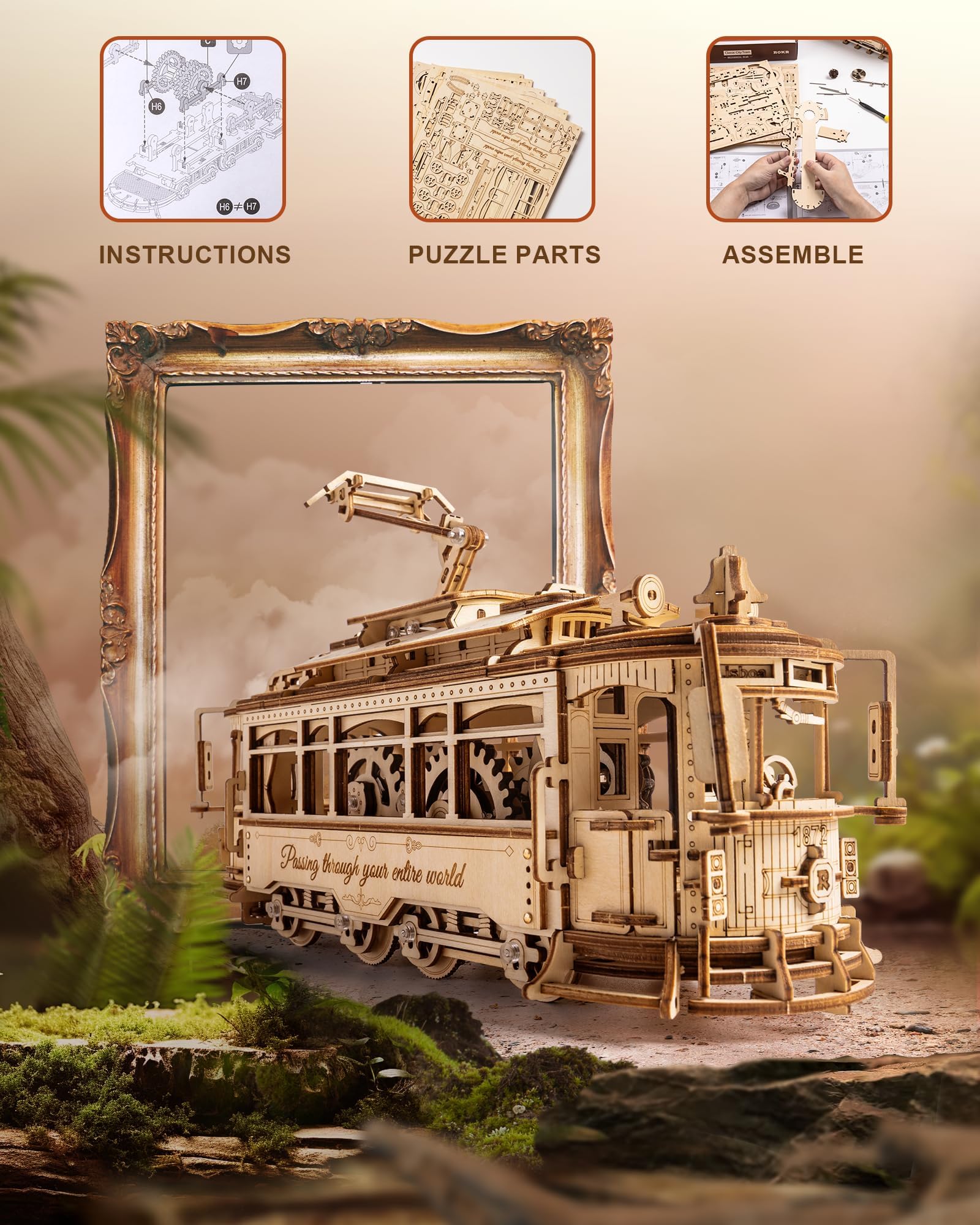 ROKR tram cab detail with refined motifs and authentic styling