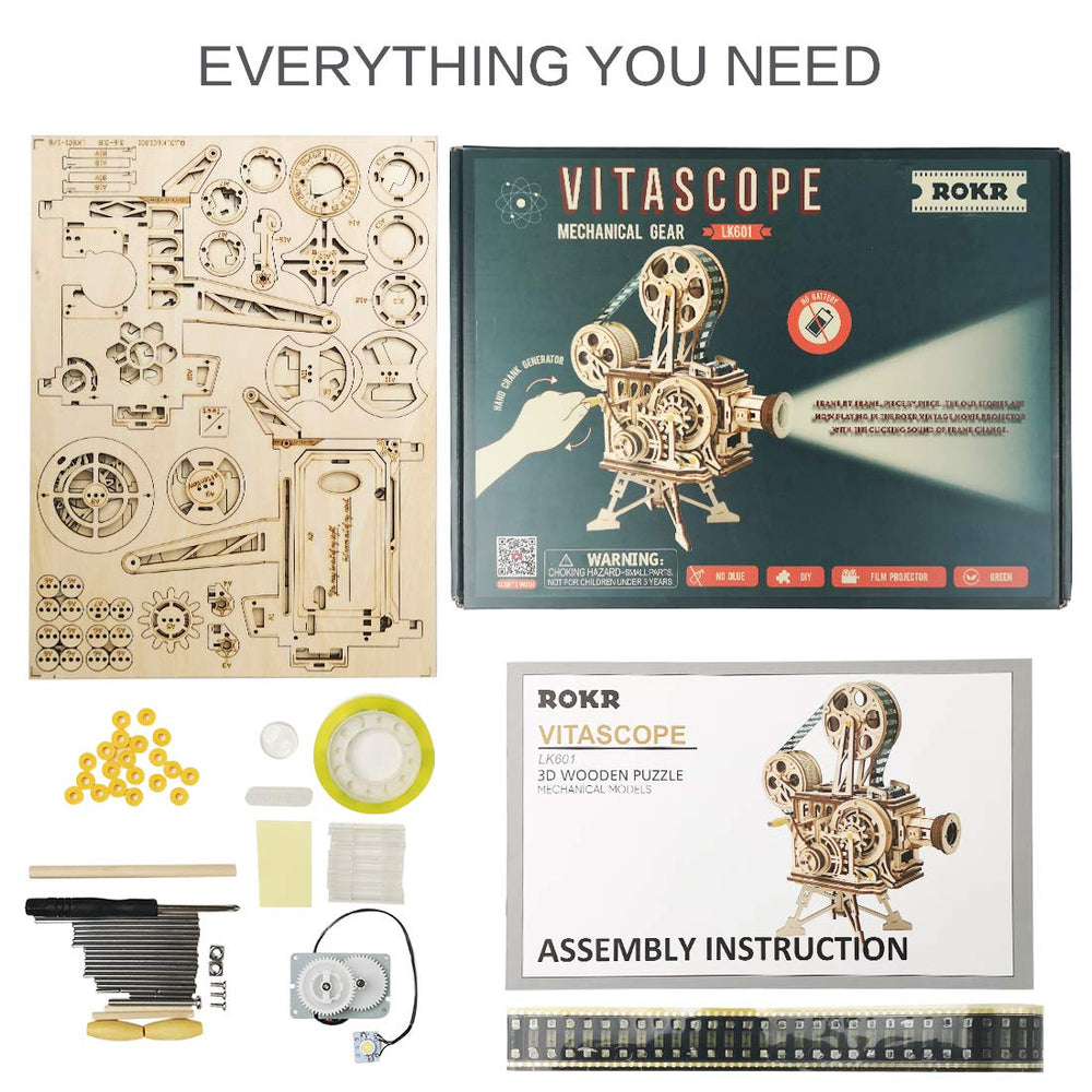 ROKR Vitascope building process image captures focused assembly and achievement.