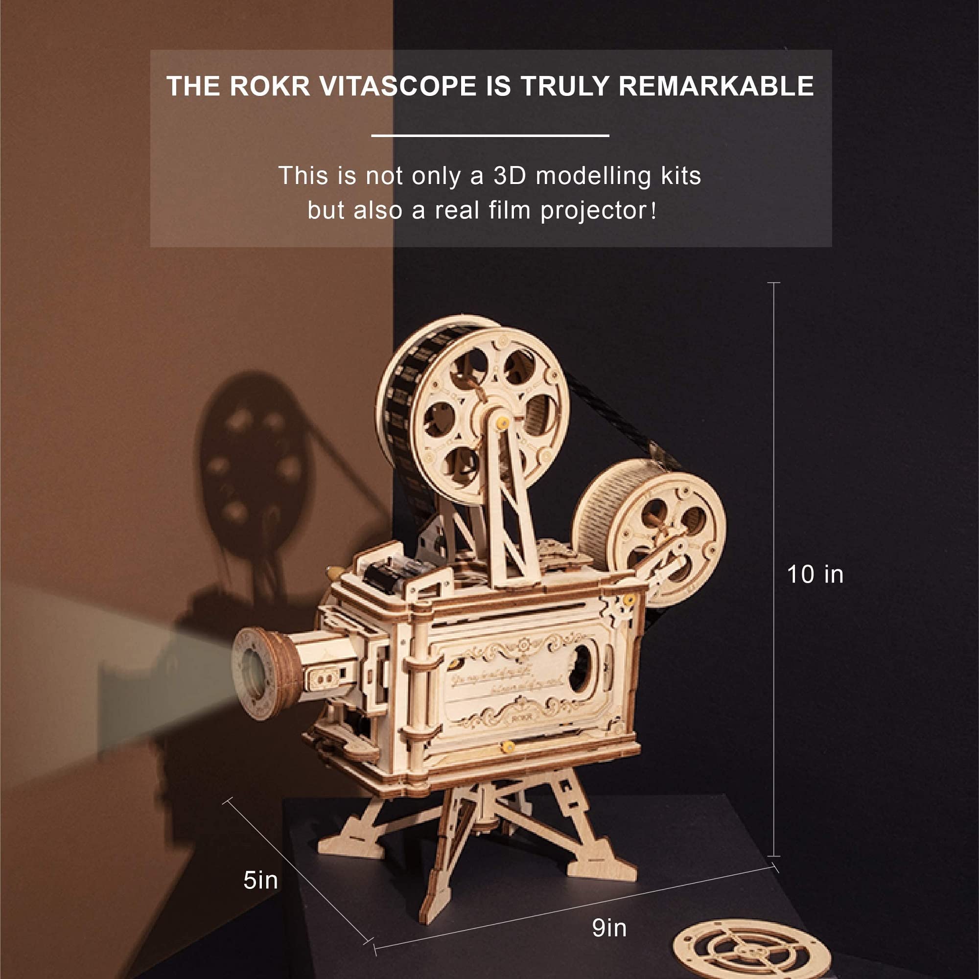 ROKR Vitascope hand crank demonstrates non-electric operation.