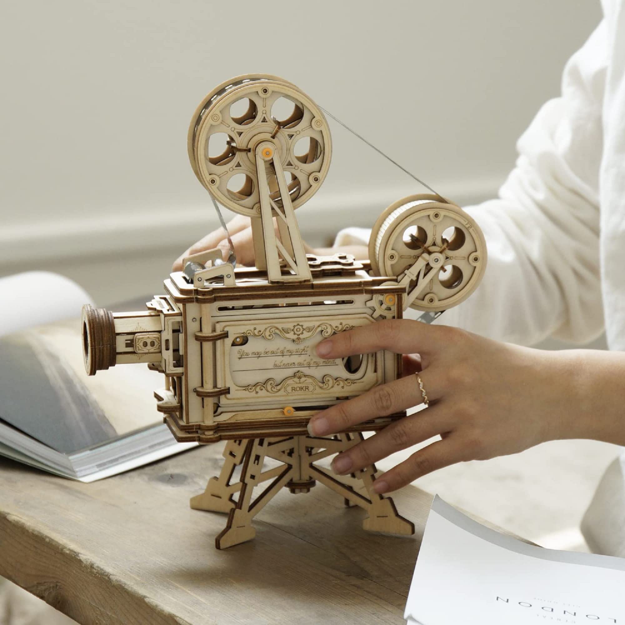 ROKR Vitascope side detail highlights intricate gears.