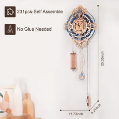 ROKR wooden clock table display as decorative centerpiece